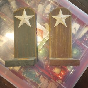 Wooden Star Wall Sconces